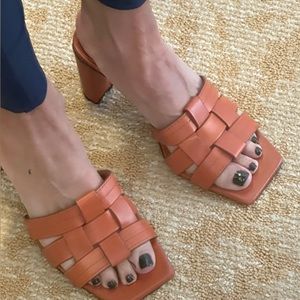 Zara orange slides size 37